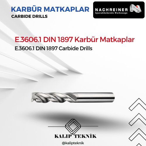 DIN 1897 TiAlN Kaplamalı Karbür Matkap | E.3606.1 Serisi